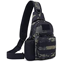 Huntvp Mochila de Pecho con bolsillo de botella de agua Mochila de Hombro Mochila de Bandolera Táctical Estilo Militar…